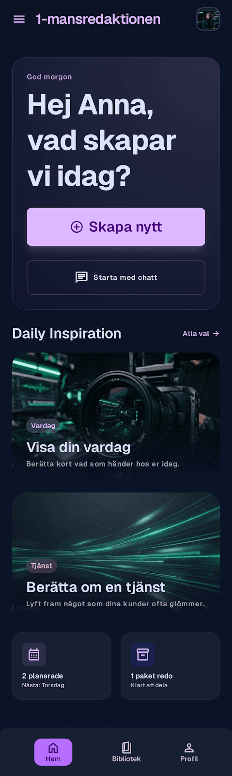 DaiCue används på en arbetsplats